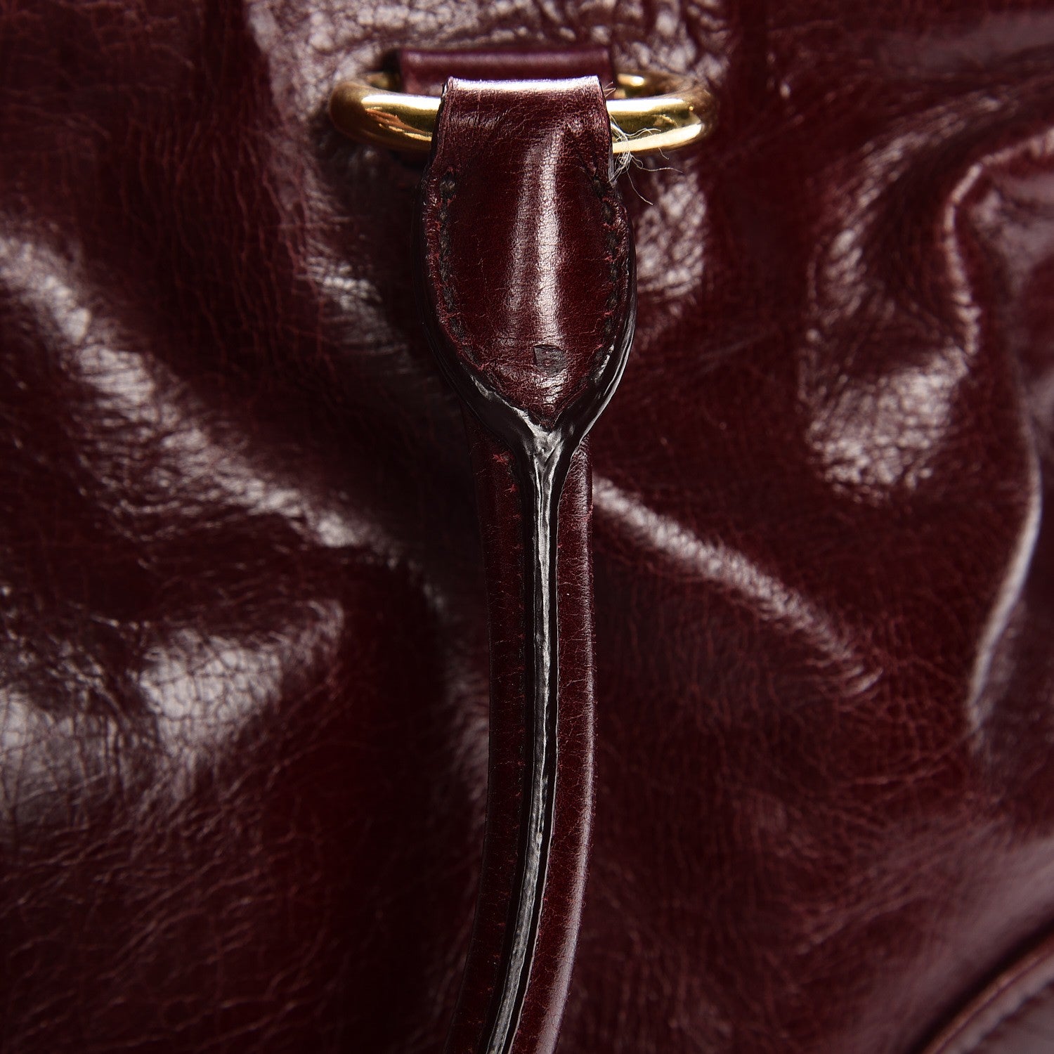 Miu Miu Vitello Shine Double Zip Tote Amaranth 18 of 18