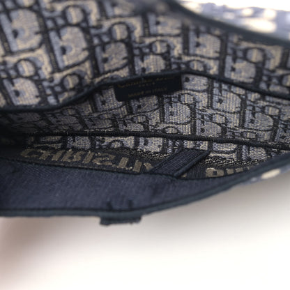 Christian Dior Oblique Slim Saddle Pouch Blue 5 of 9