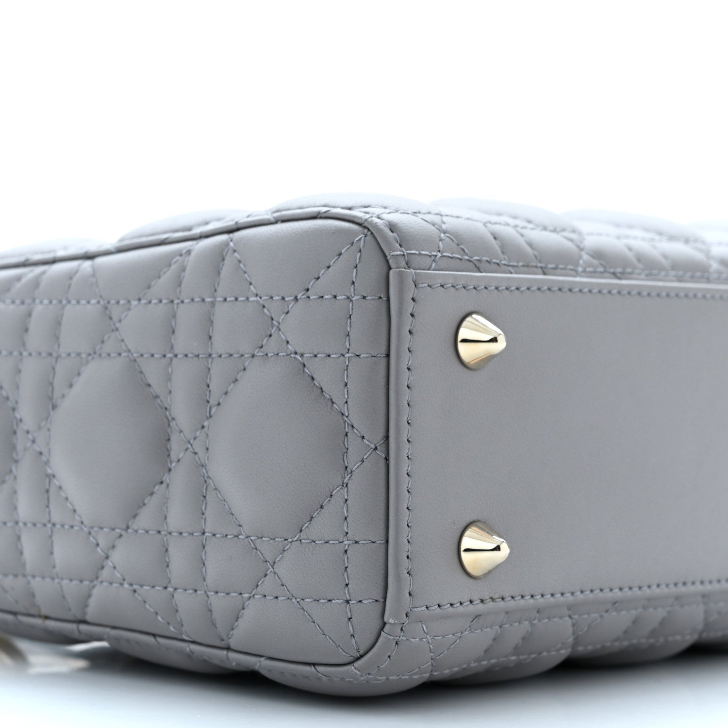 Christian Dior Lambskin Cannage Small My ABC Dior Lady Dior Grey 8 of 9