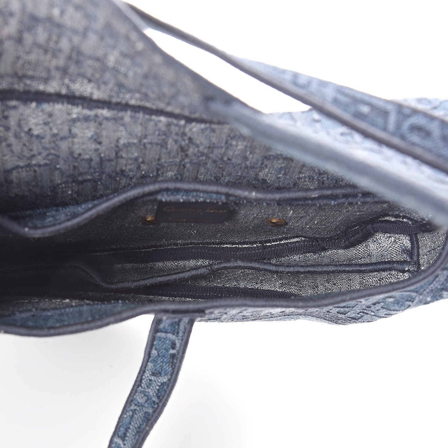 Christian Dior Oblique Saddle Bag Denim 5 of 9