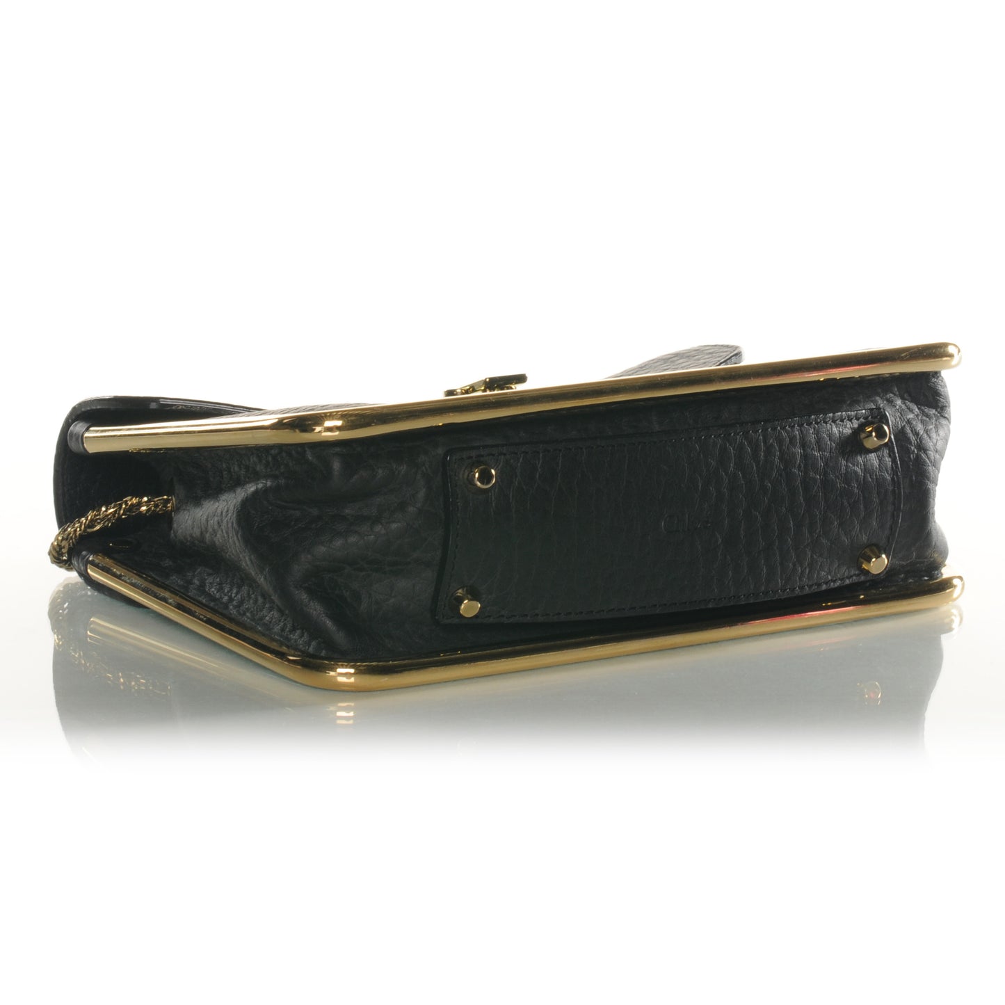 Grained Calfskin Sally Flap Bag Black