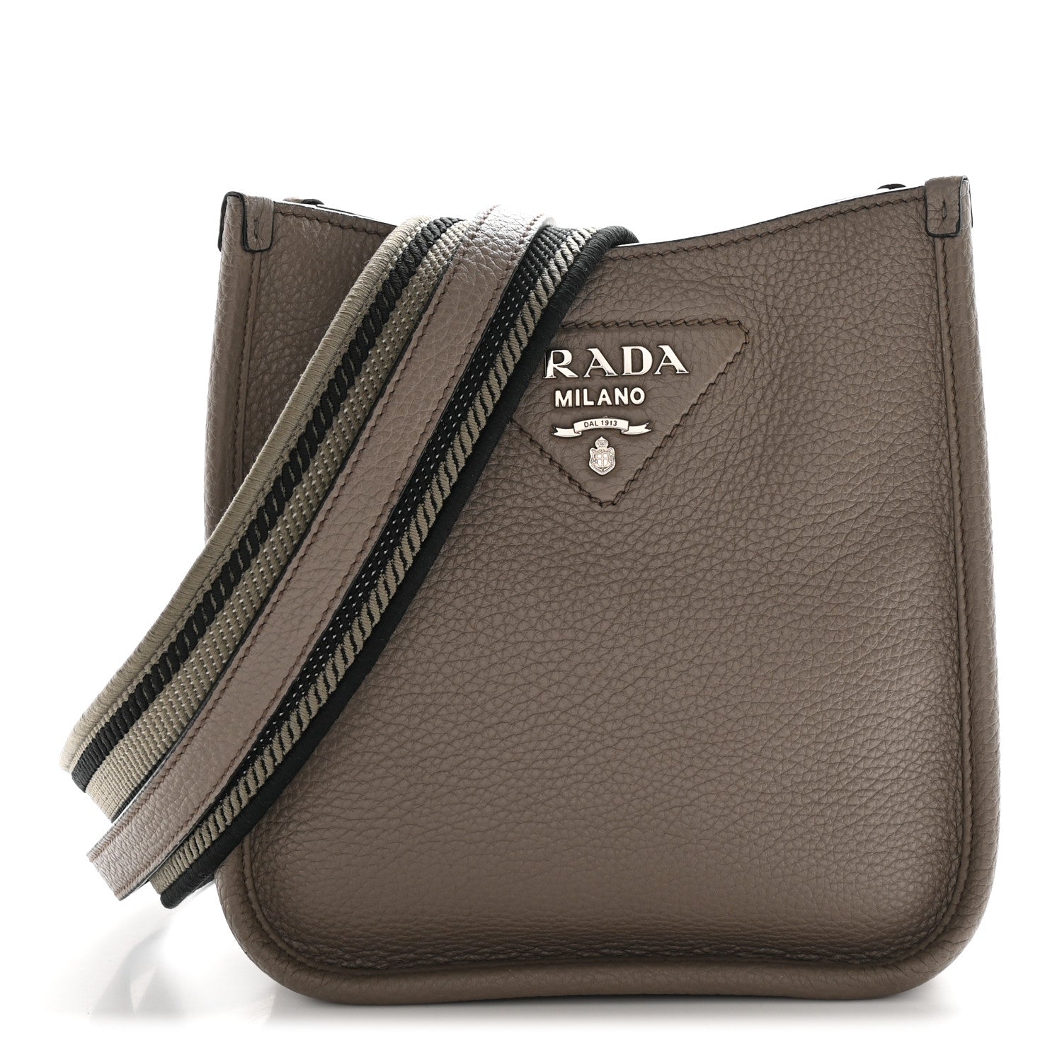 Prada Vitello Daino Soft Mini Hobo Messenger Bag Argilla 1 of 9