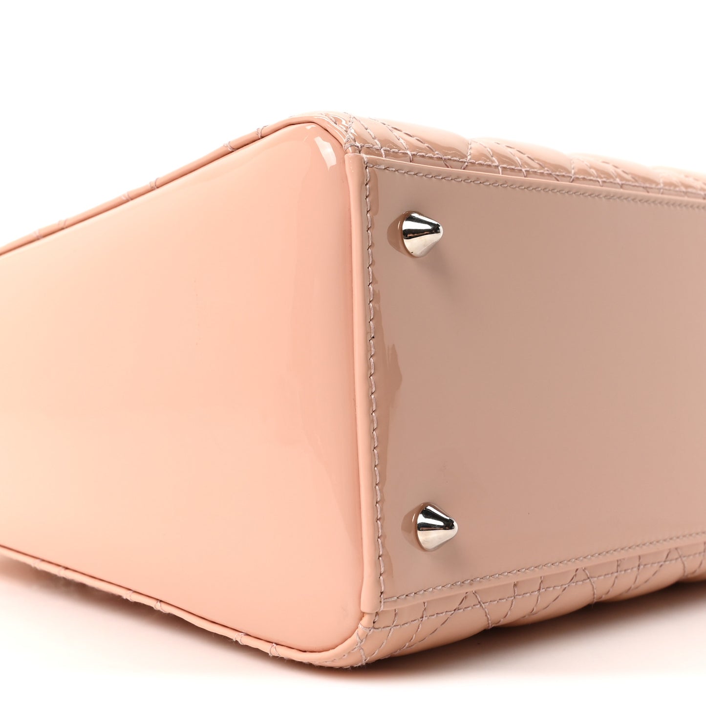Patent Cannage Medium Lady Dior Light Pink