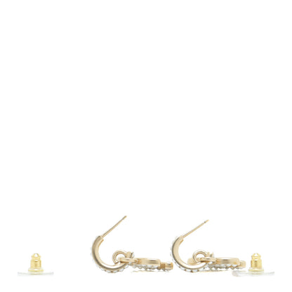 Chanel Pearl CC Hoop Drop Earring Gold 3 of 6