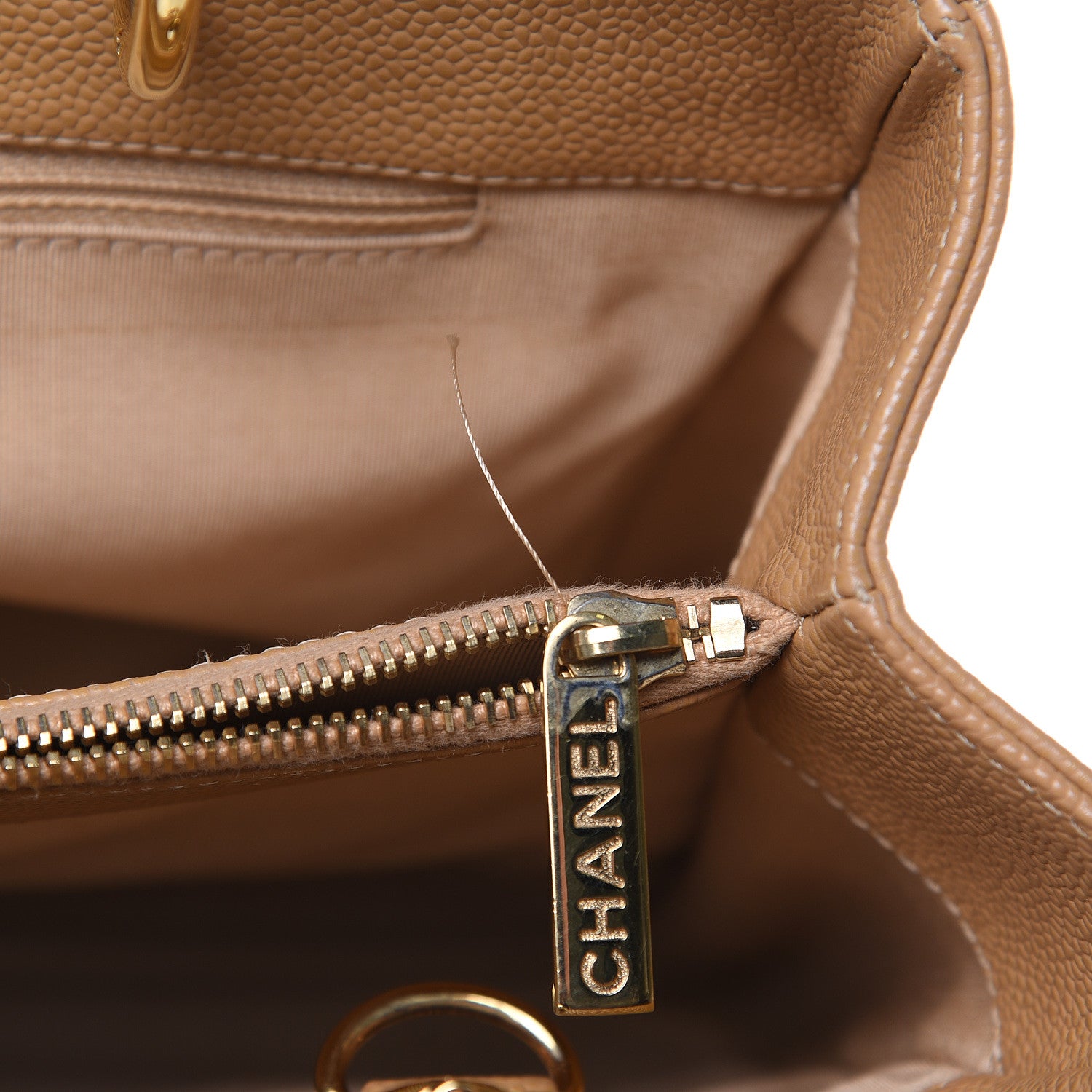 Chanel Caviar Quilted Grand Shopping Tote GST Beige 15 of 17