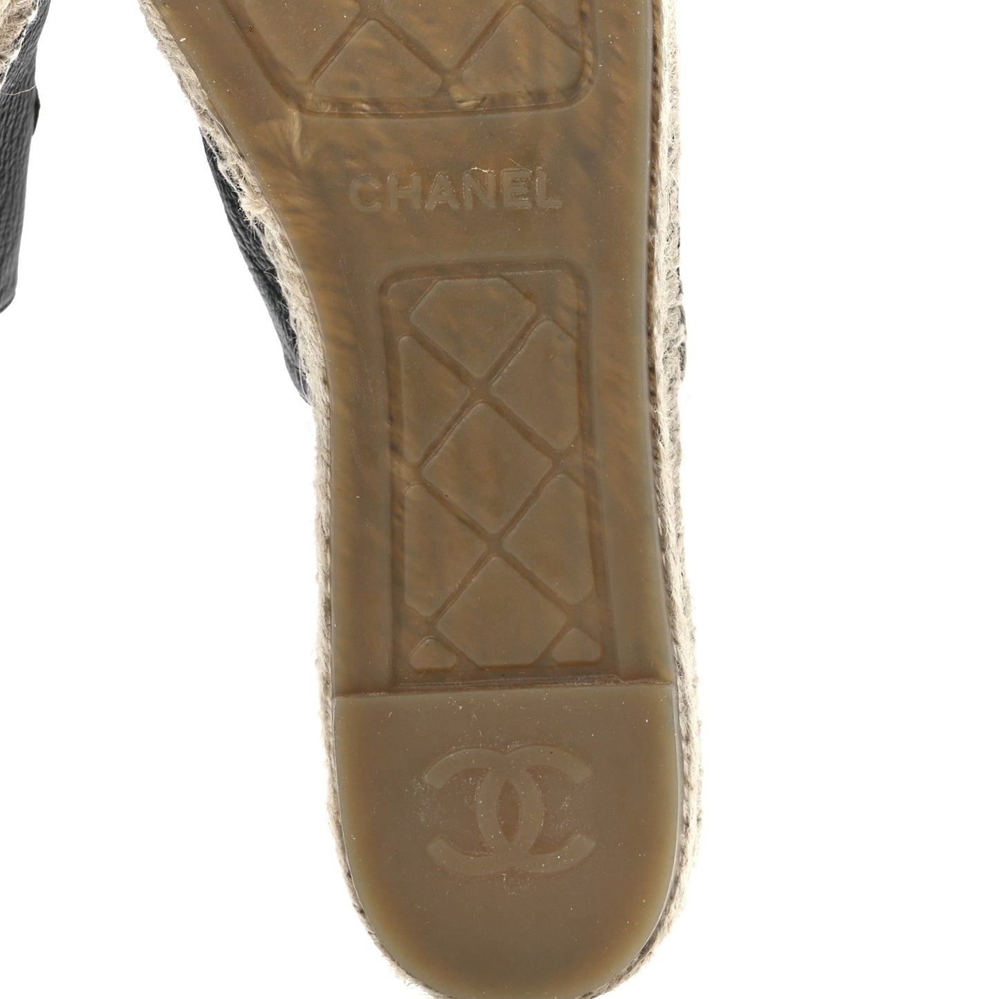 Calfskin CC Espadrille Mules 41 Black