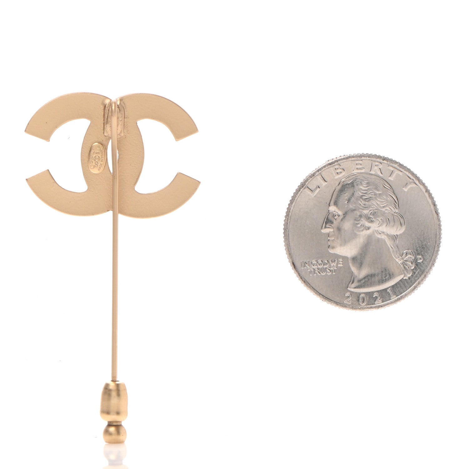 Chanel Pearl CC Brooch Gold 3 of 7