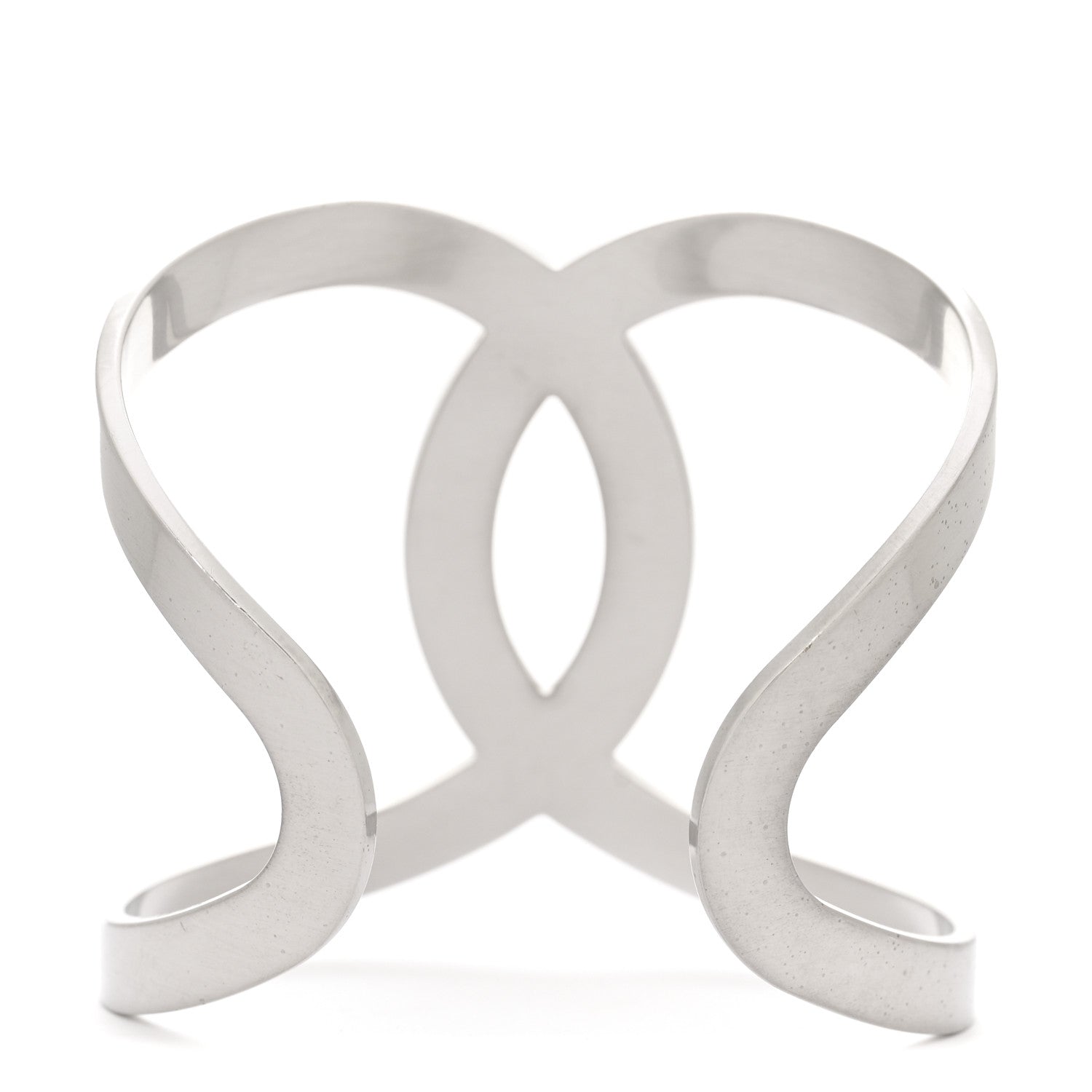 Chanel Metal CC Cuff Silver 3 of 4