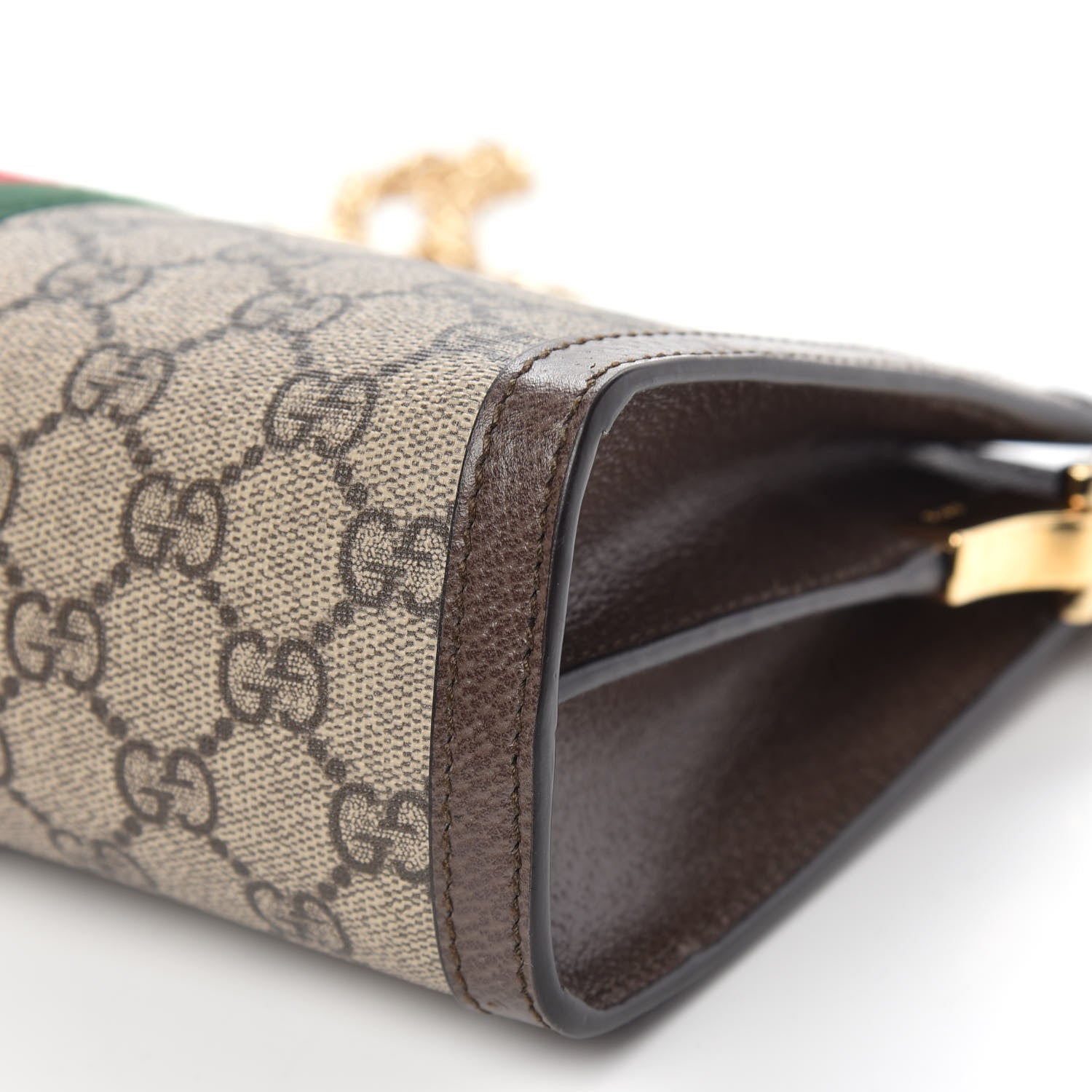 Gucci GG Supreme Monogram Web Small Ophidia Chain Shoulder Bag Brown 9 of 9
