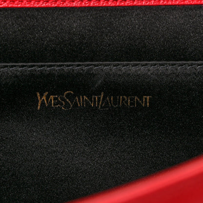 Saint Laurent Calfskin Monogram Large Belle De Jour Clutch Red 6 of 9