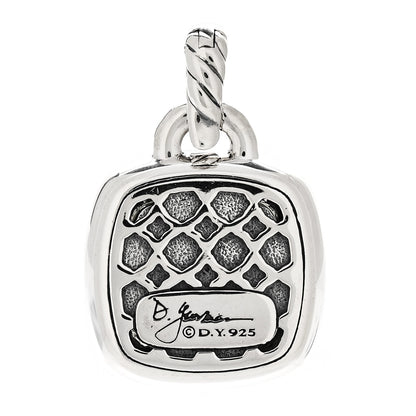 David Yurman Sterling Silver Diamond Prasiolite 14mm Albion Pendant 3 of 4