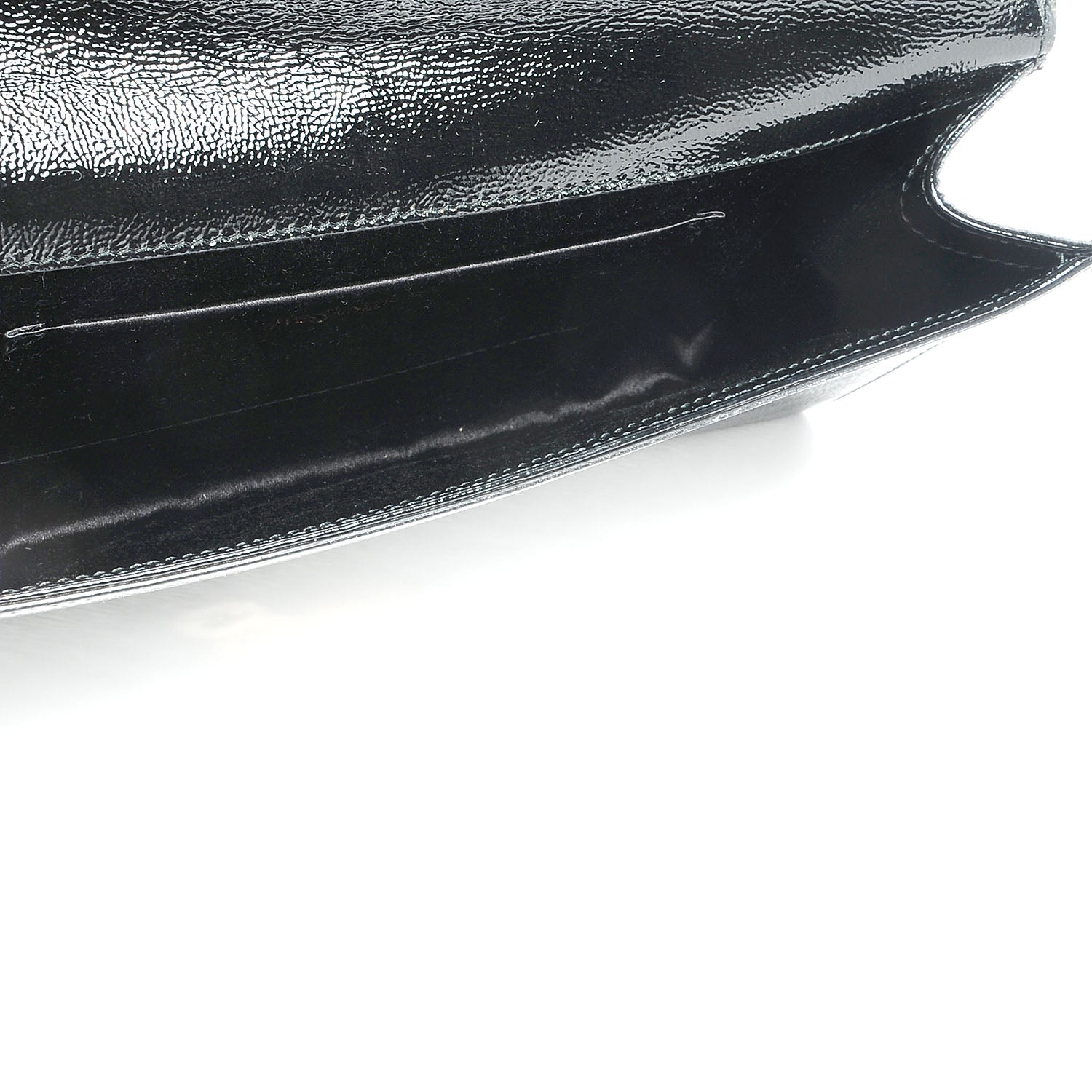 Saint Laurent Textured Patent Monogram Large Belle De Jour Clutch Black 6 of 8