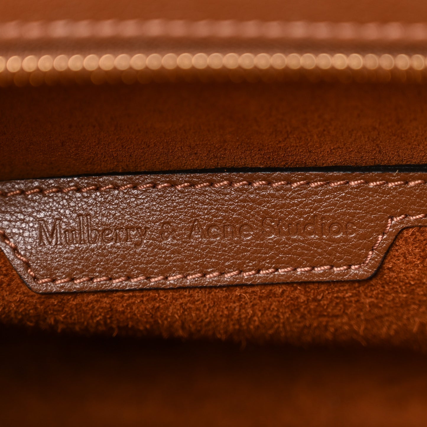 x ACNE STUDIOS Grained Calfskin Musubi Bayswater Satchel Brown