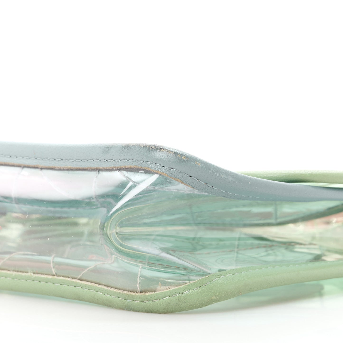 Lambskin PVC Quilted Mini Coco Splash Flap Blue Green