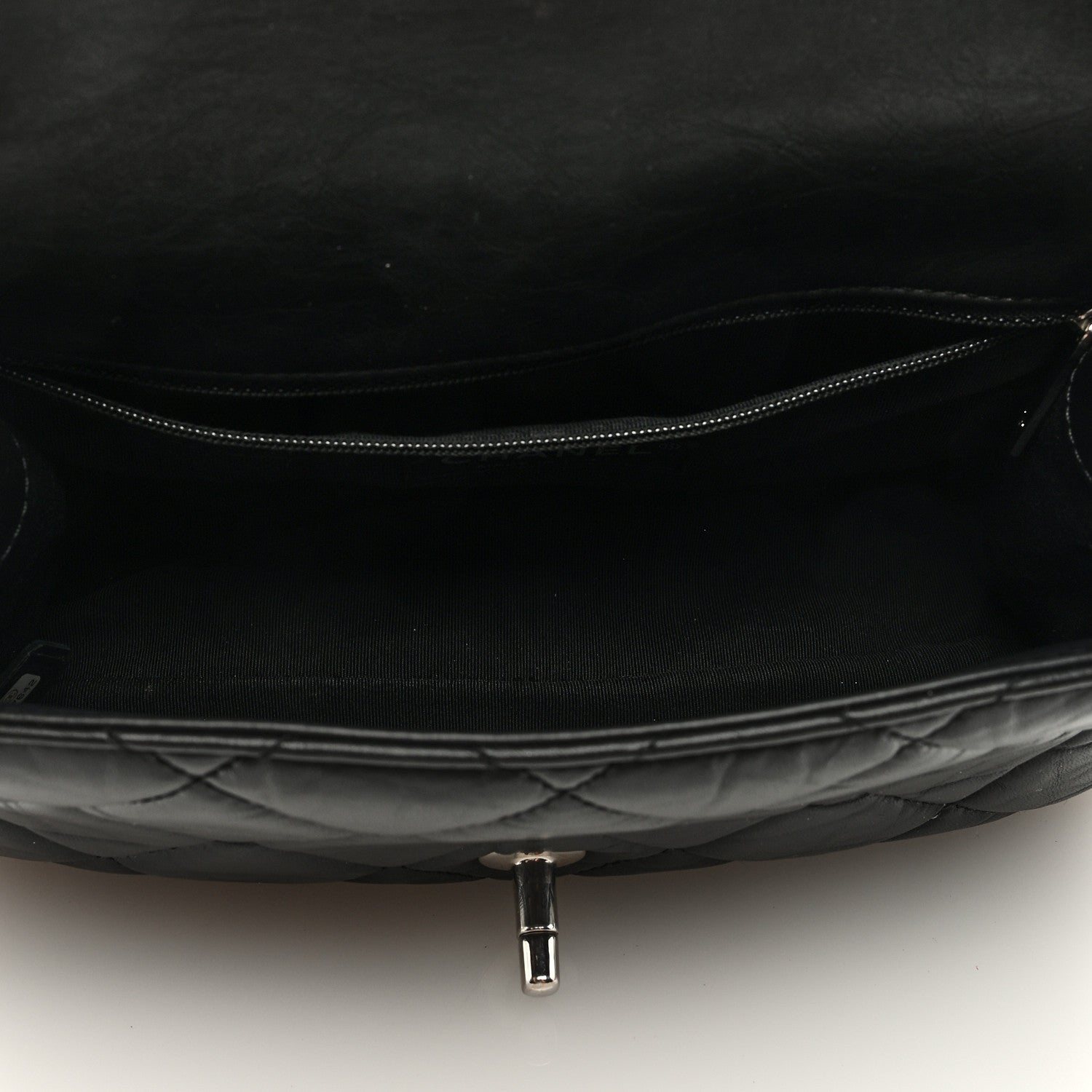 Chanel Crumpled Calfskin Medium Chain All Over Flap Black 4 of 8