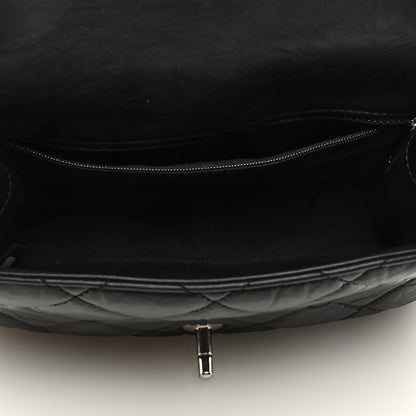 Chanel Crumpled Calfskin Medium Chain All Over Flap Black 4 of 8