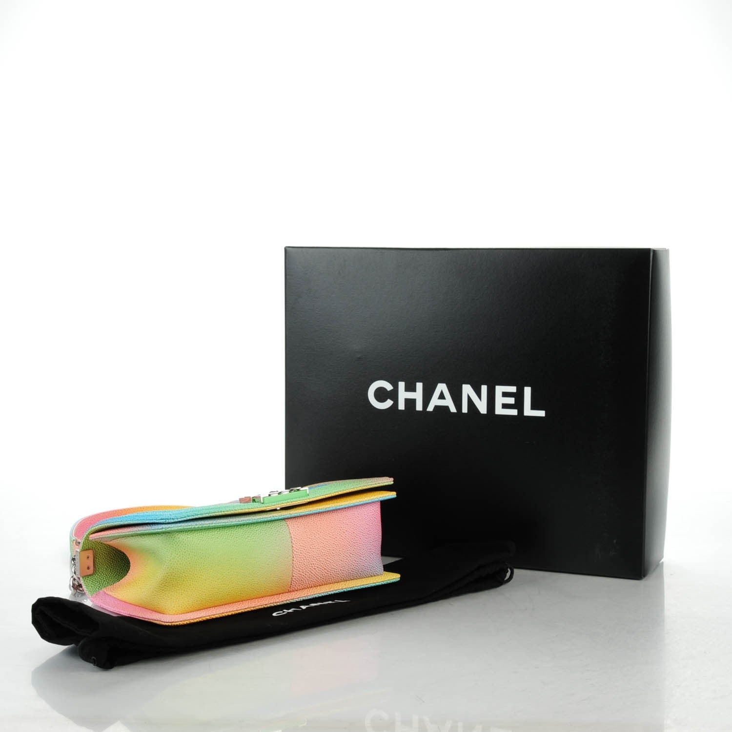 Chanel Caviar Quilted Medium Rainbow Boy Flap 4 of 7