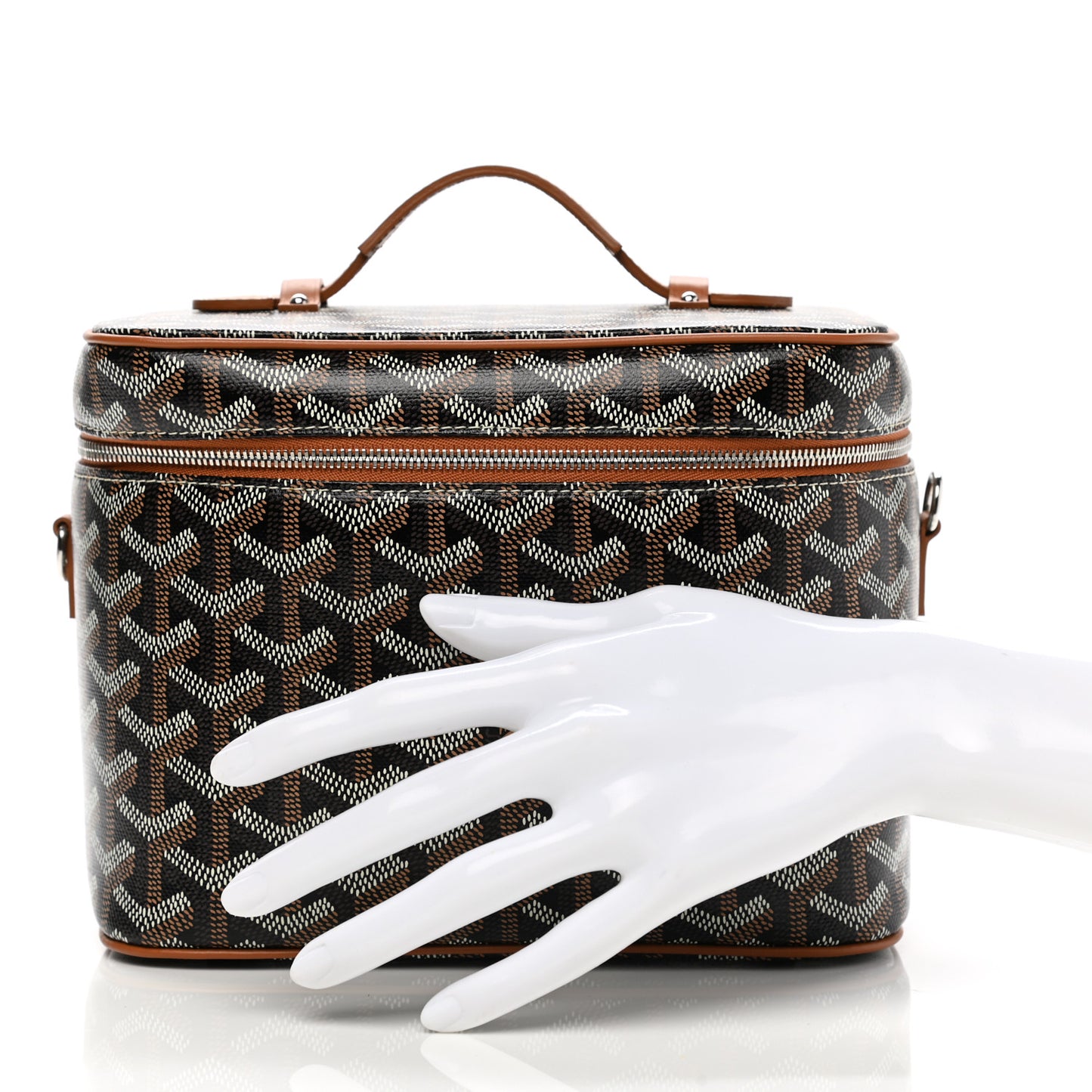 Goyardine Muse Vanity Case Black Gold