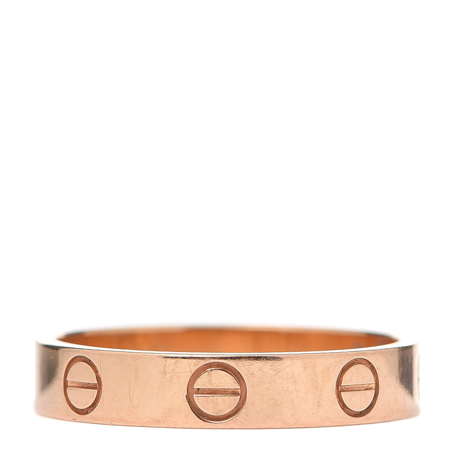 18K Pink Gold 3.5mm LOVE Wedding Band Ring 53 6.25