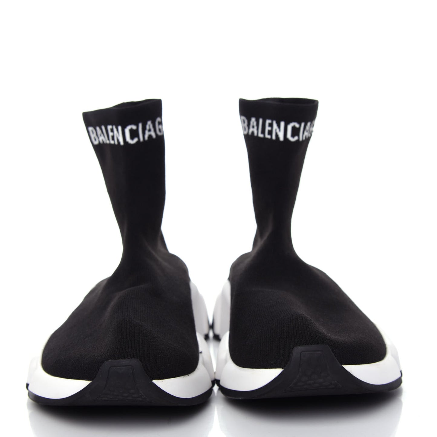 Neoprene Knit Womens Hi Speed Sneakers 39 Black White