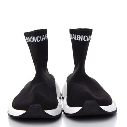 Balenciaga Neoprene Knit Womens Hi Speed Sneakers 39 Black White 2 of 10