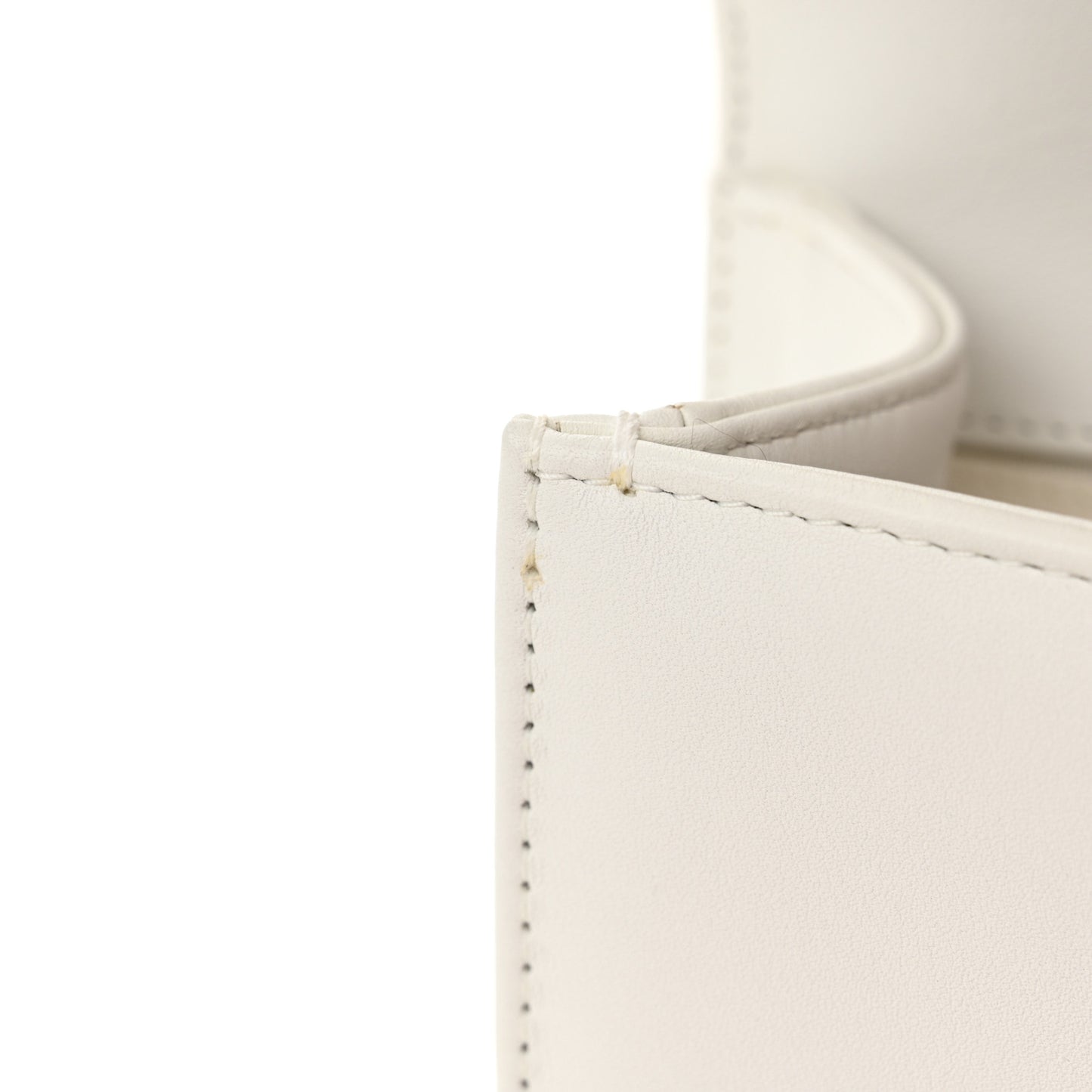 Calfskin Quilted Medium Boy Flap White