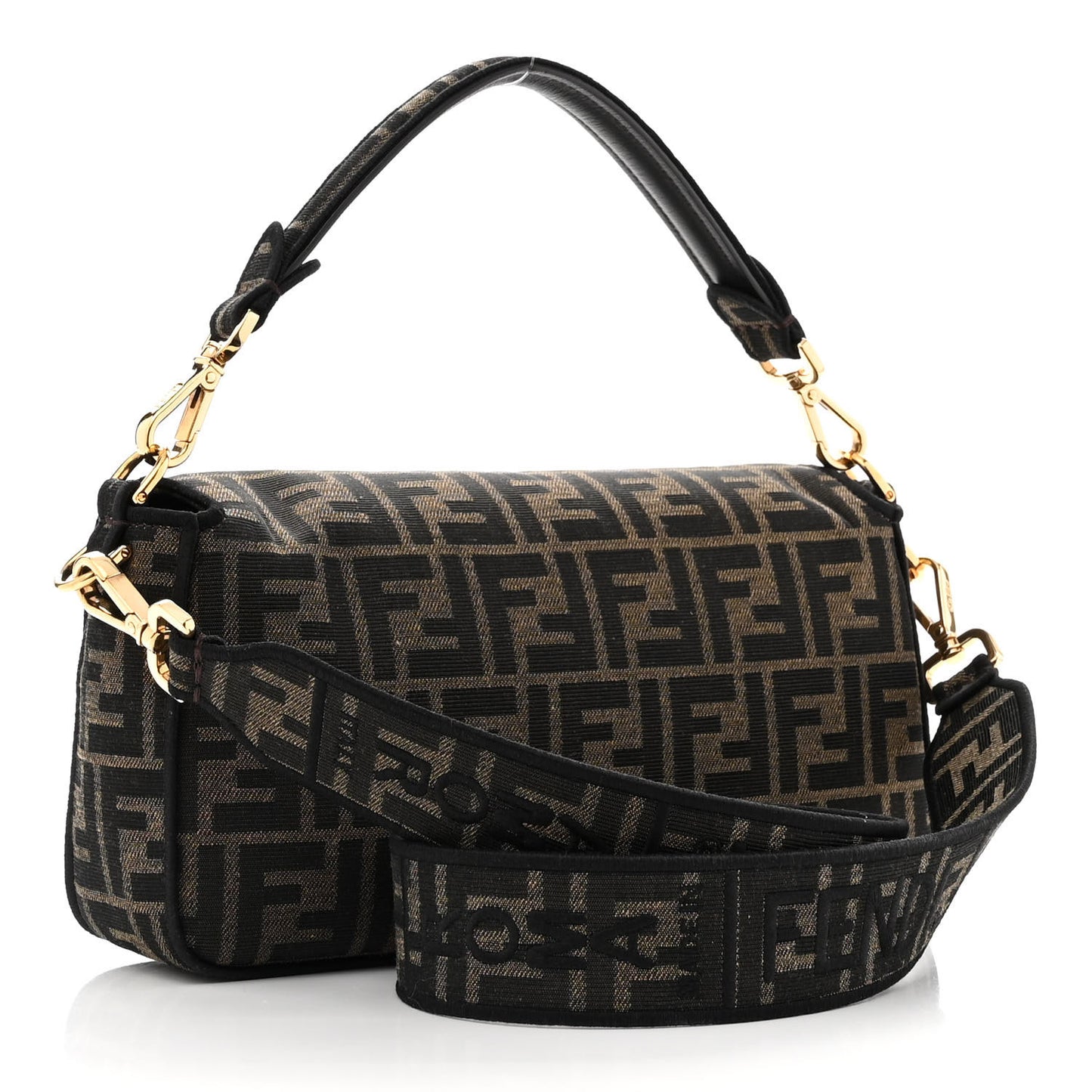 Fabric Jacquard FF 1974 Medium Baguette Tobacco Moro Black
