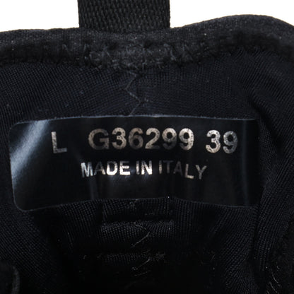 Chanel Suede Calfskin Velvet Grosgrain CC Sneakers 39 Black 8 of 9