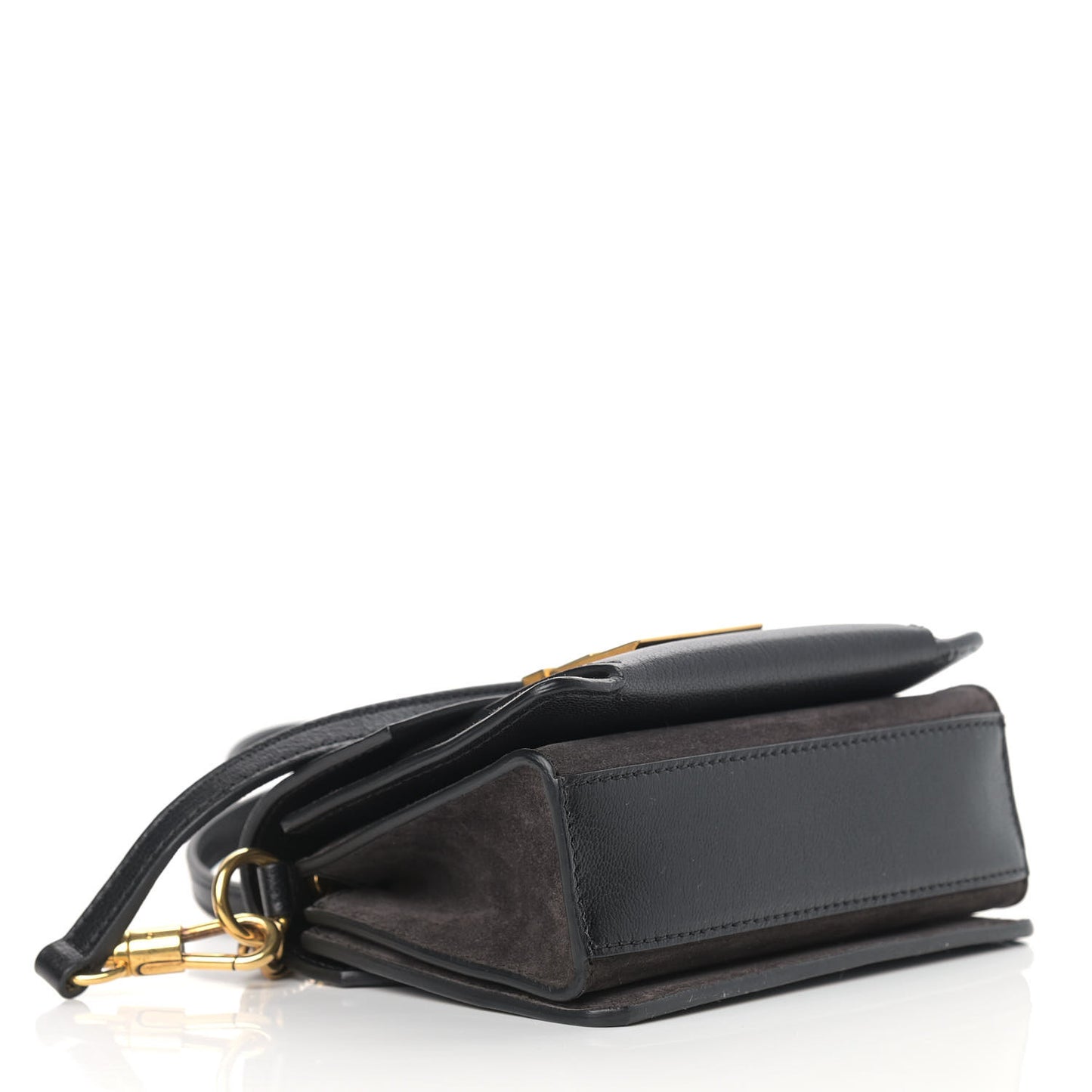Goatskin Suede Mini GV3 Shoulder Bag Black