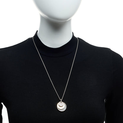 David Yurman Sterling Silver 18K Yellow Gold Diamond Black Onyx Mother of Pearl DY Elements Convertible Pendant Necklace 2 of 6