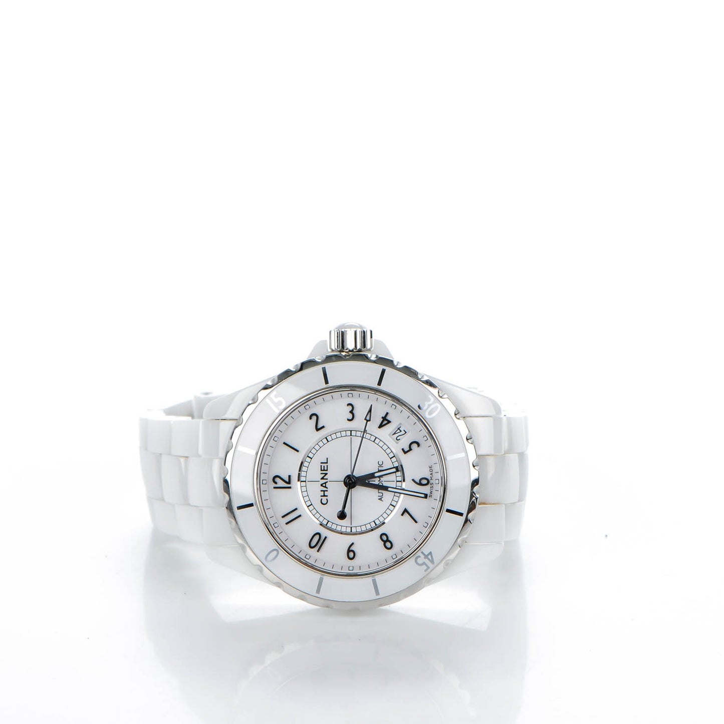 Stainless Steel Ceramic 38mm J12 Automatic Watch White