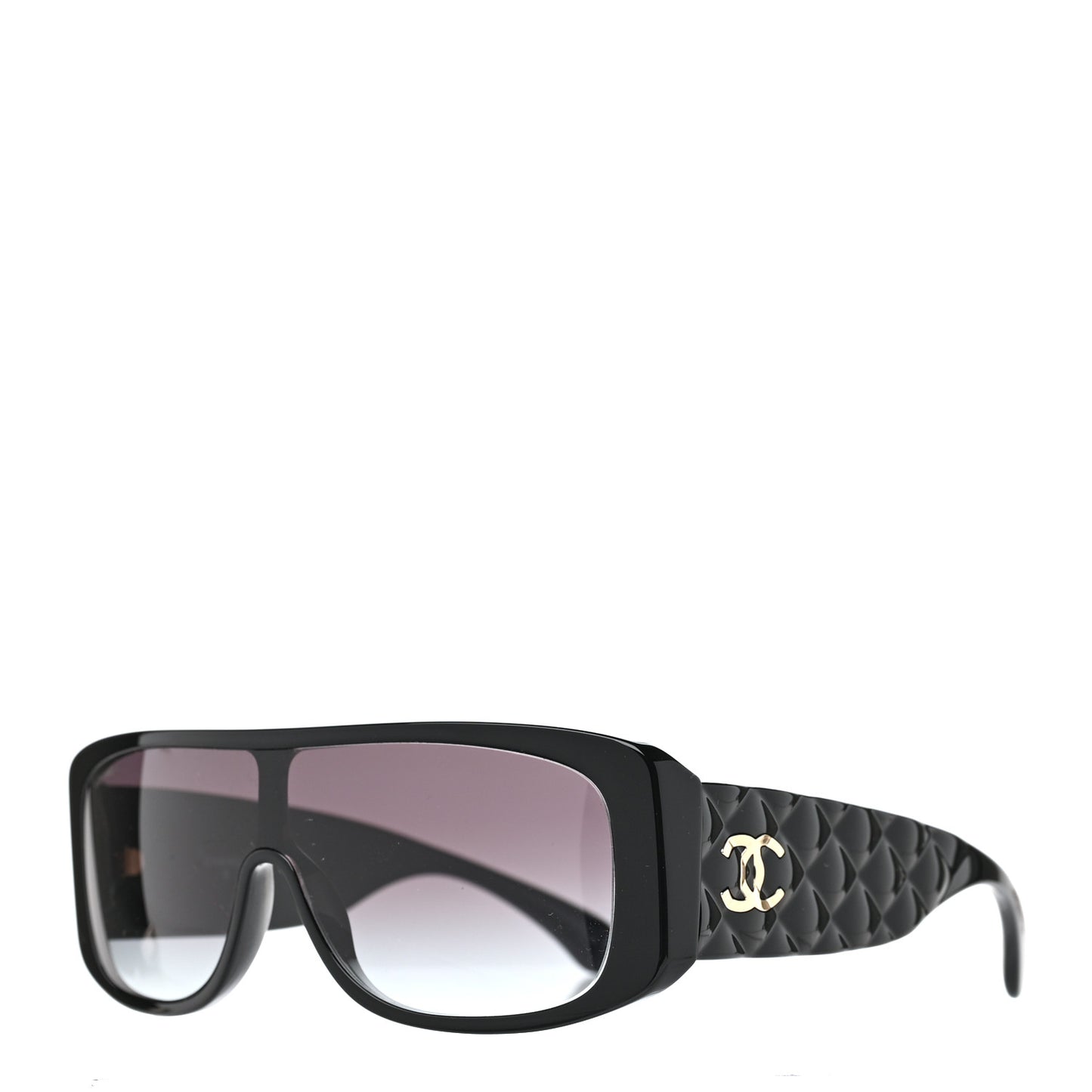 Acetate Shield Sunglasses 71466 Black