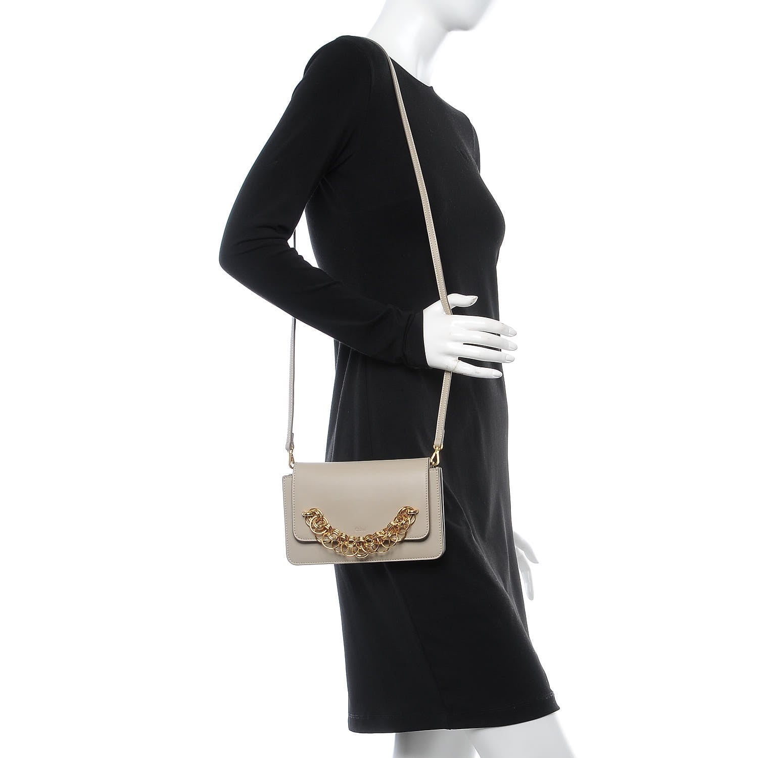 Chloe Calfskin Drew Bijou Clutch Pastel Grey 2 of 7