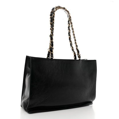 Chanel Shiny Aged Calfskin Shopping Bag Black 3 of 13