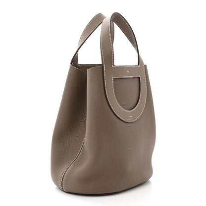 Hermes Taurillon Clemence Swift In-The-Loop 18 Bag Etoupe 3 of 10