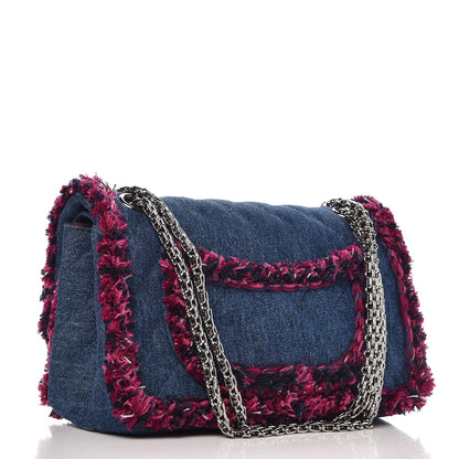 Chanel Denim Tweed 2.55 Reissue 225 Flap Blue Dark Pink 3 of 7