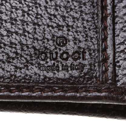 Gucci Monogram Calfskin Ladies Web Long Wallet Beige Ebony Cocoa 6 of 15