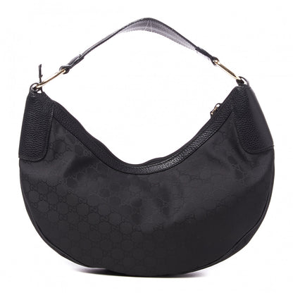 Gucci Nylon Monogram Half Moon Hobo Black 1 of 7
