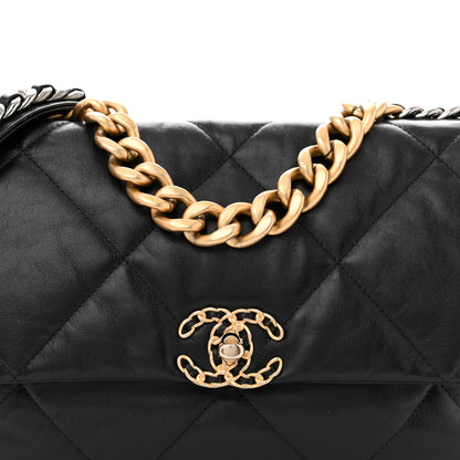 Chanel Lambskin Quilted Large Chanel 19 Flap Black 8 of 14