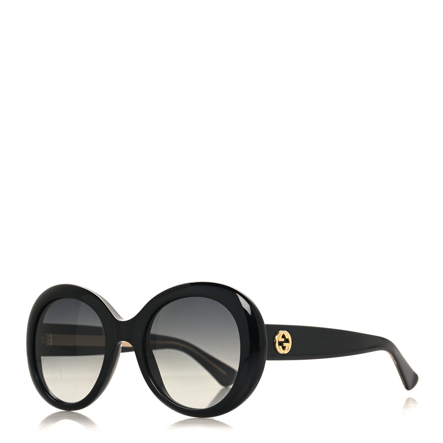 Gucci Acetate Round GG Sunglasses GG3815S Black 1 of 6