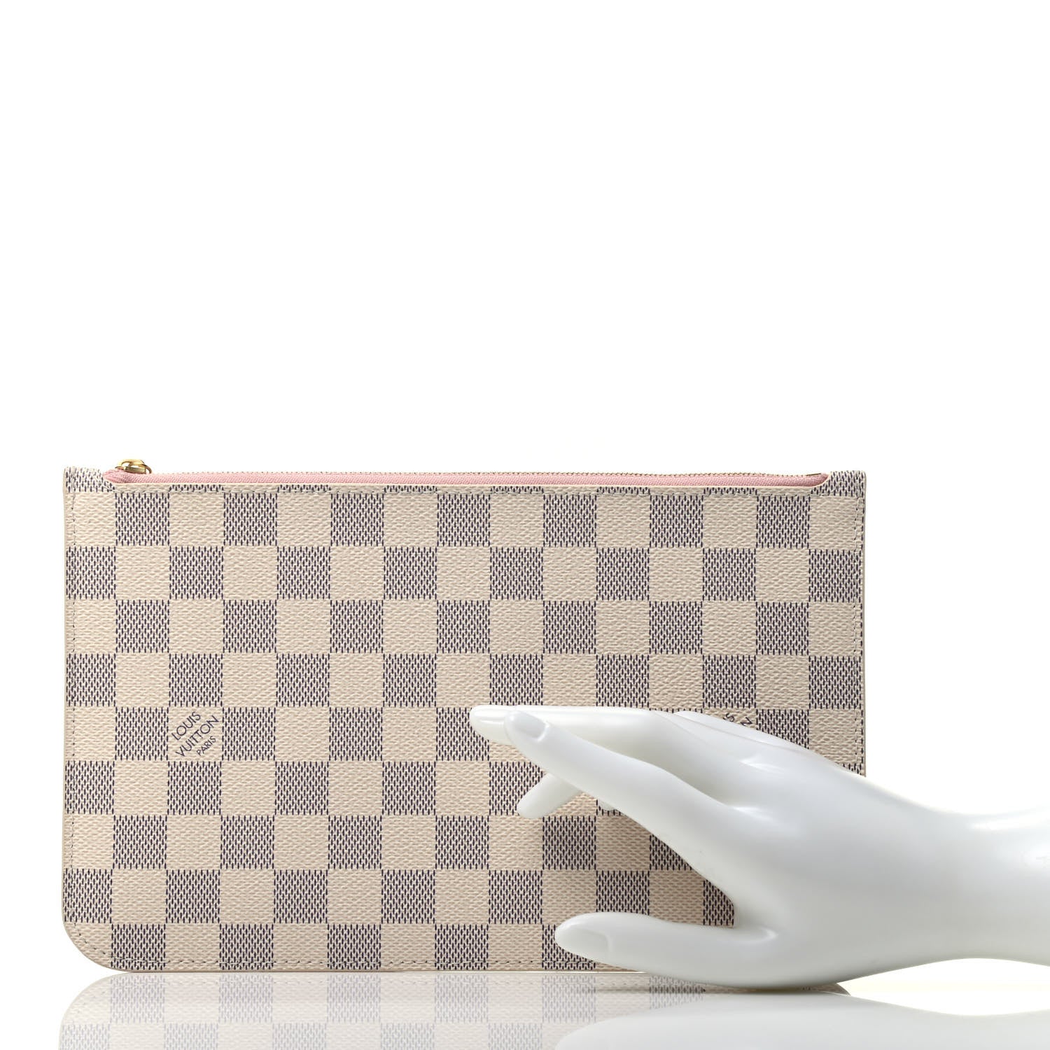 Louis Vuitton Damier Azur Neverfull MM GM Pochette Rose Ballerine 2 of 7