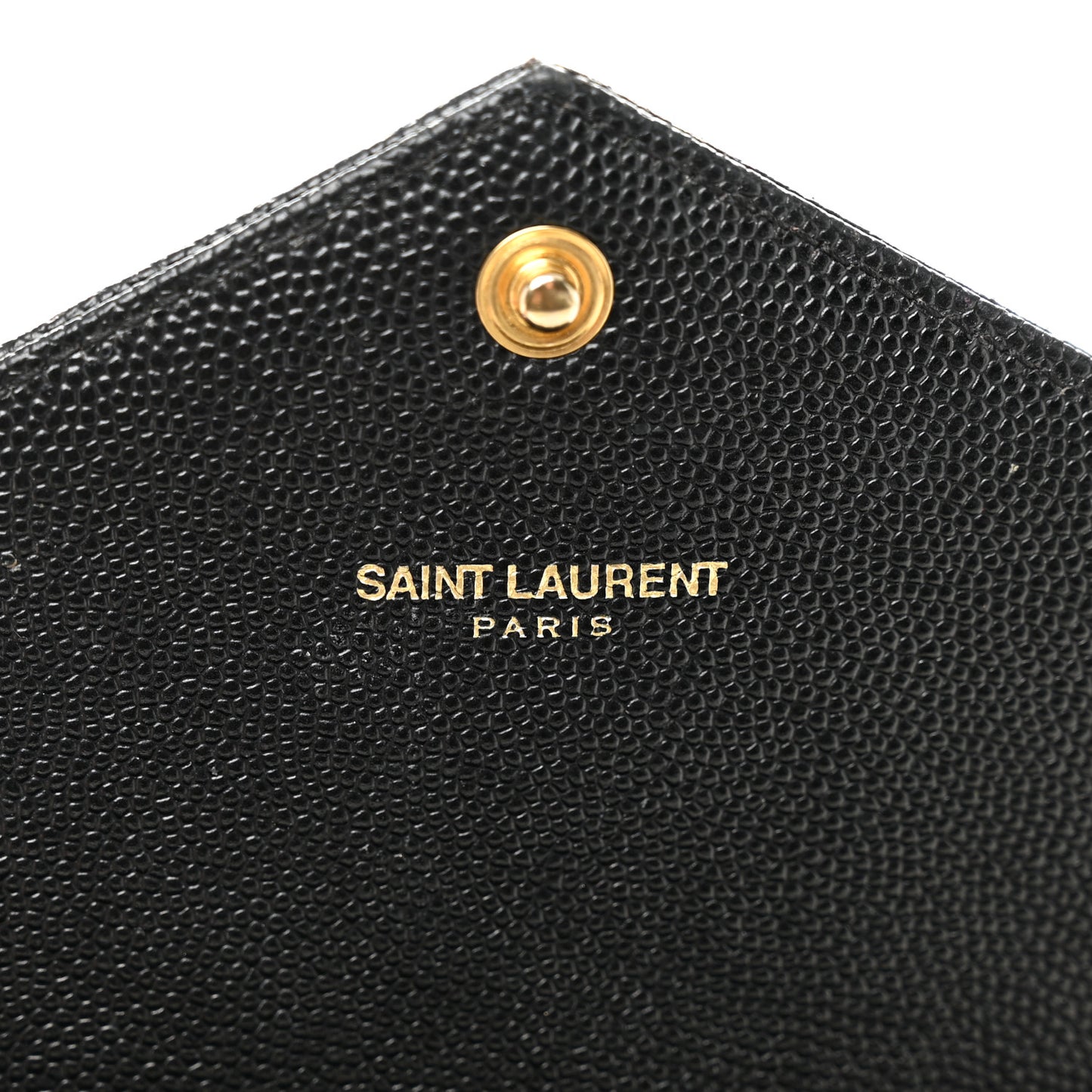 Grain De Poudre Matelasse Chevron Monogram Flap Wallet Black