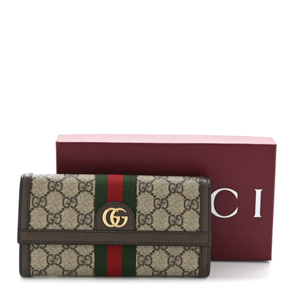 Gucci GG Supreme Monogram Web Ophidia Continental Wallet Brown 11 of 11