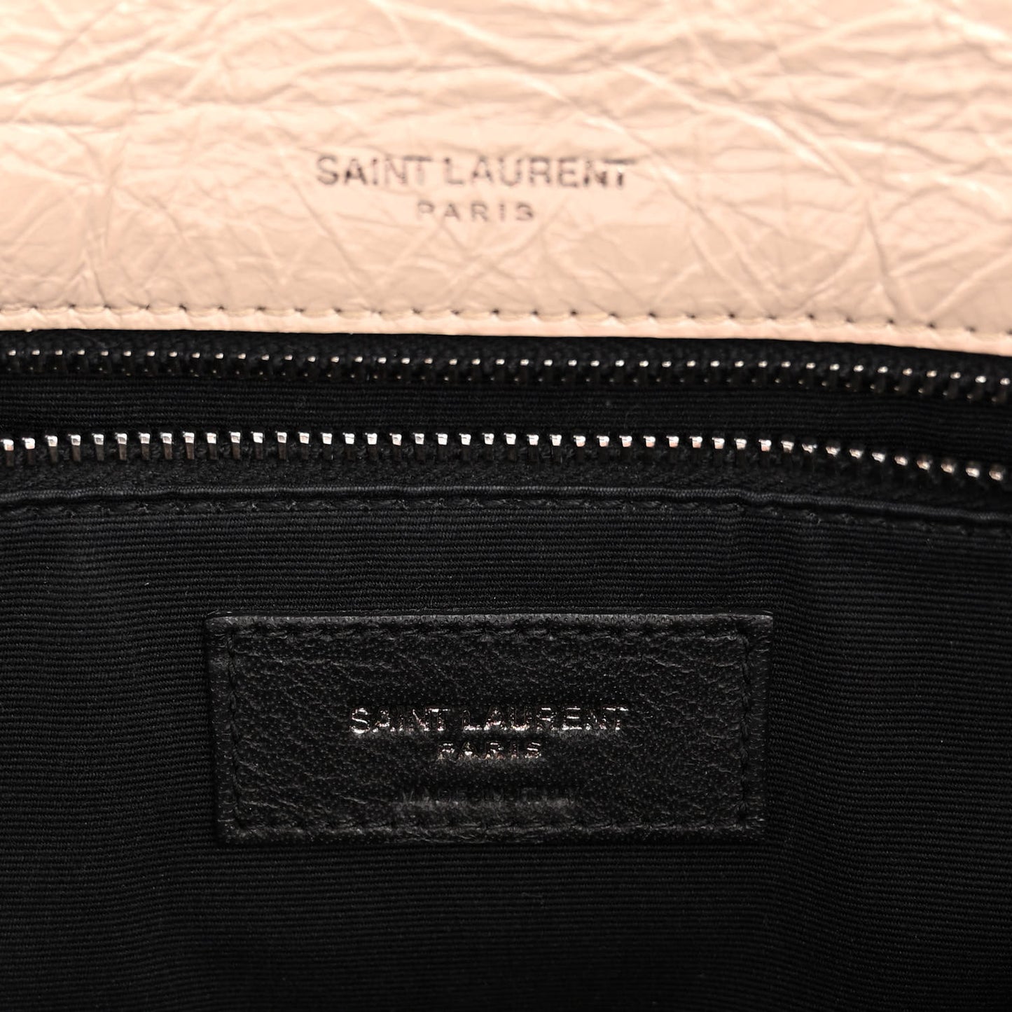 Crinkled Calfskin Matelasse Monogram Medium Niki Chain Satchel Light Natural