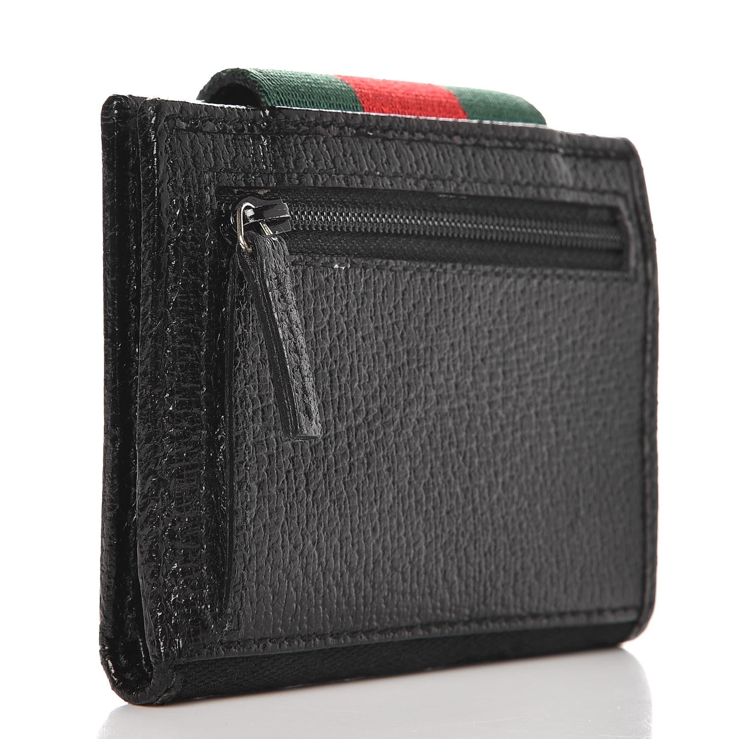 Gucci Monogram Web French Flap Wallet Black 3 of 6