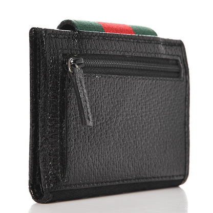 Gucci Monogram Web French Flap Wallet Black 3 of 6