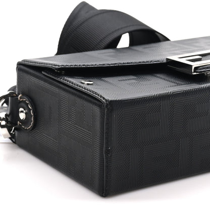 Fendi Vitello King FF Lines Embossed Baguette Soft Trunk Black 8 of 9