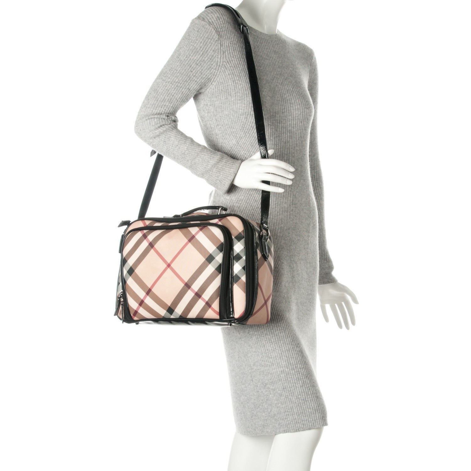 Burberry Supernova Check Diaper Bag Black 2 of 9