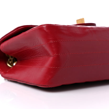 Chanel Aged Calfskin Chevron Quilted 2.55 Reissue Mini Flap Dark Red 8 of 11