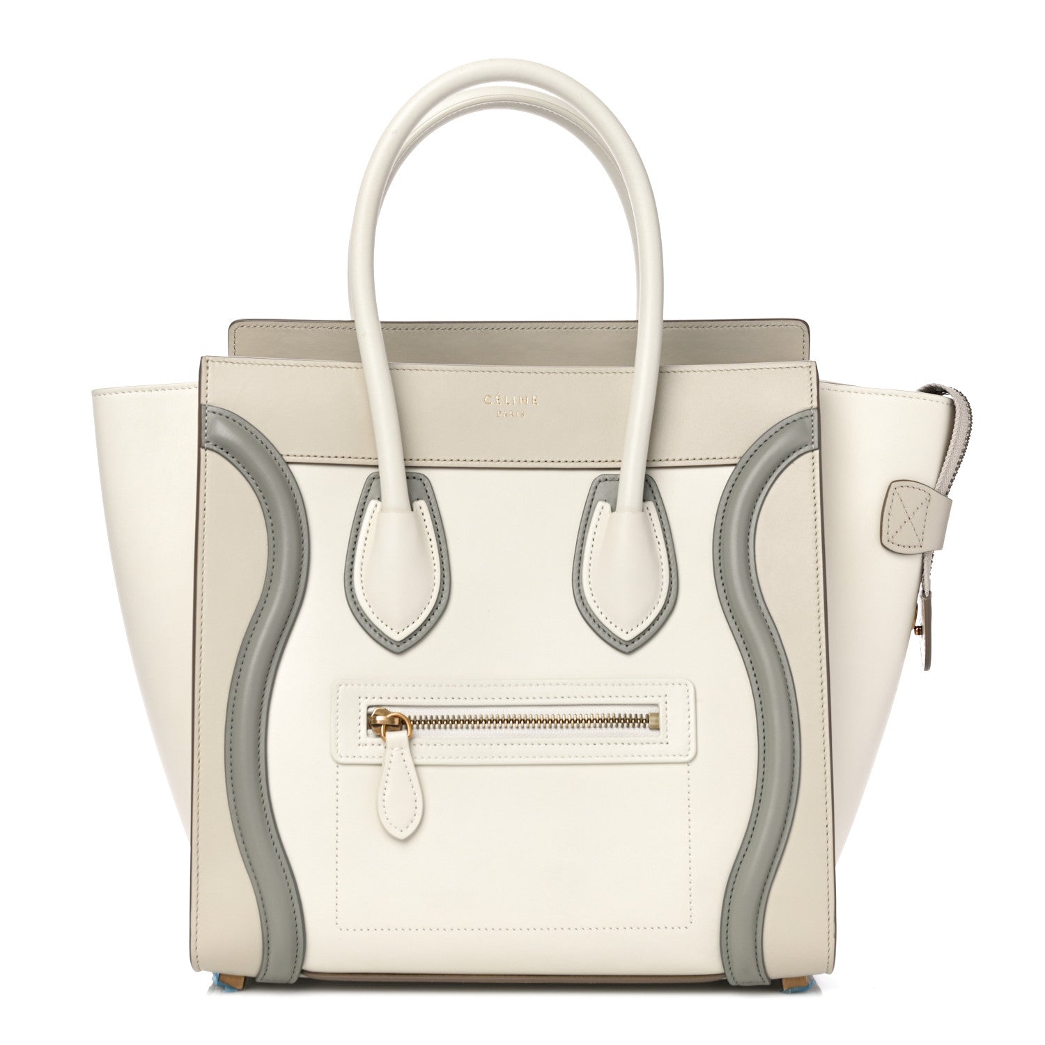 Celine Shiny Smooth Calfskin Micro Tri-Color Luggage Natural 1 of 8